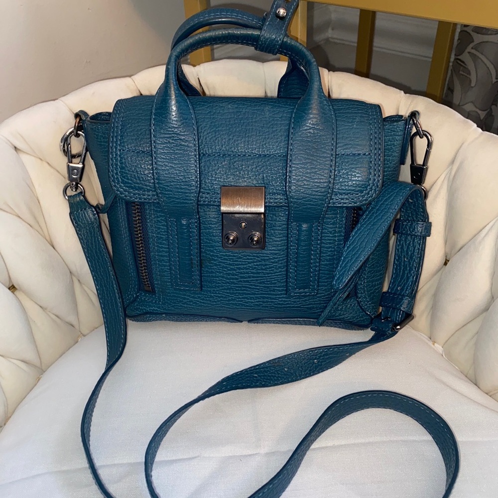 3.1 Phillip Lim Teal Leather Pashli Mini Satchel Crossbody